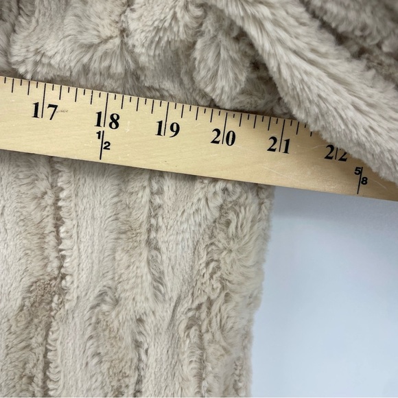 Damselle New York Faux Fur Jacket beige Sz M - Picture 4 of 7